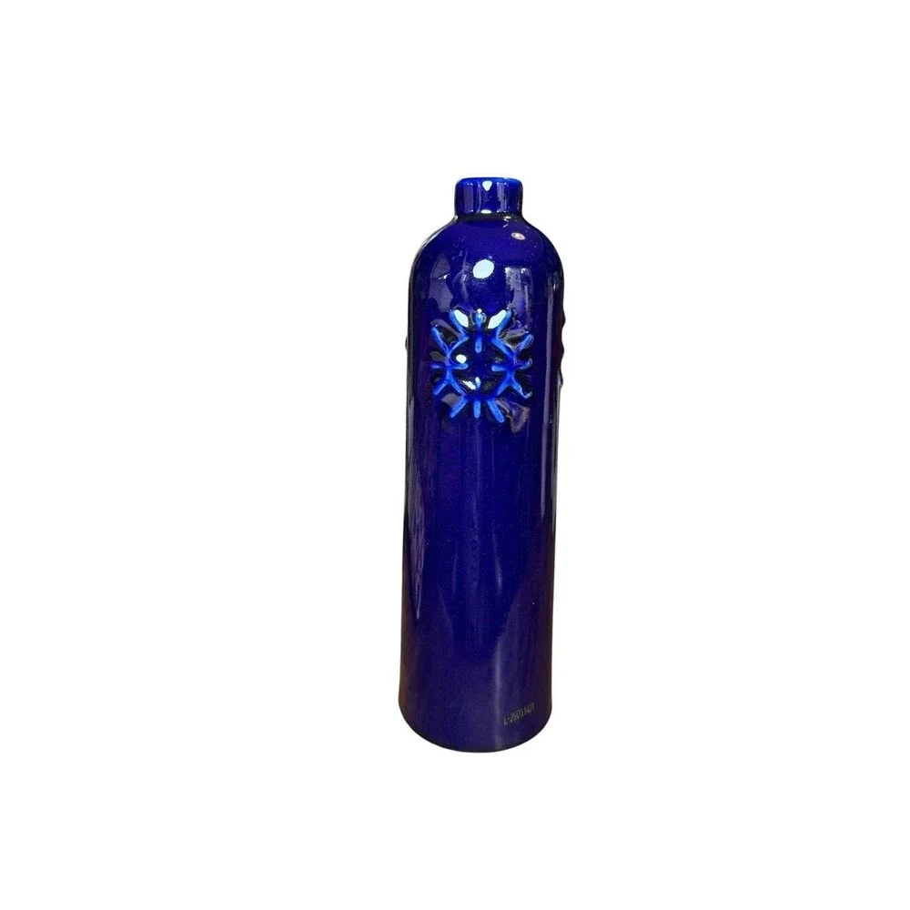 Komos Anejo Cristalino Tequila Empty Bottle Hand Crafted Porcelain Cobalt Blue